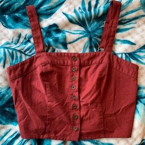 Cropped Button up Tank